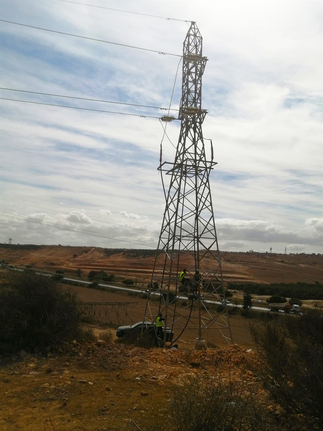 Travaux sur pylône